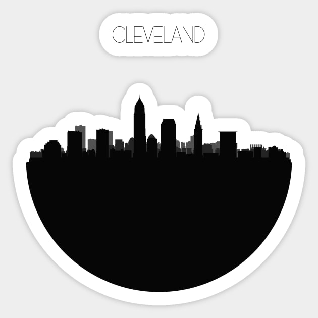 Cleveland Skyline Sticker by inspirowl